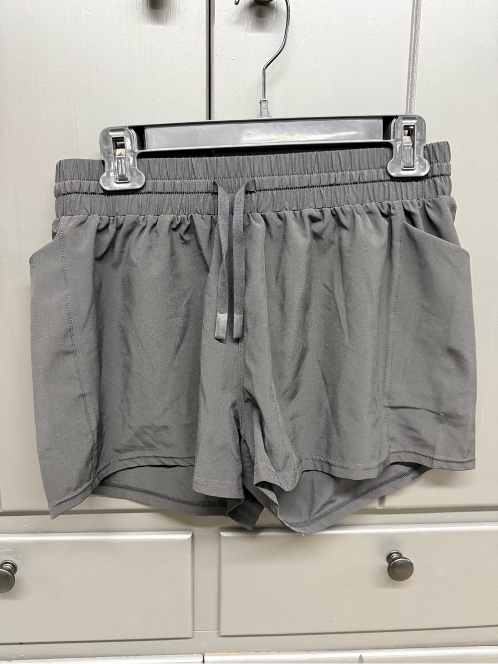 Mono B Black Elastic-Waist Athletic Shorts